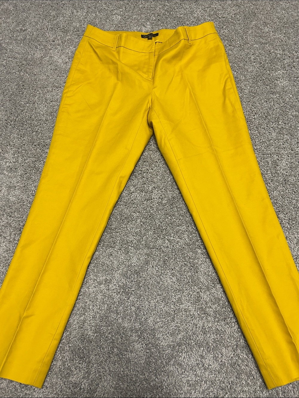 Dalia Bright Yellow Cropped Dress Pants